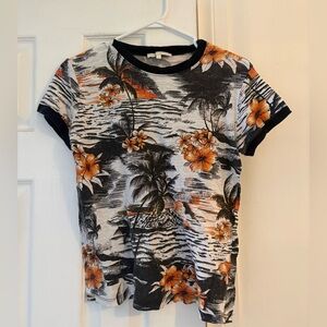 Maje Black and White Floral Top